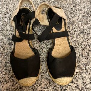Black and Tan Lauren espadrille size 8.5